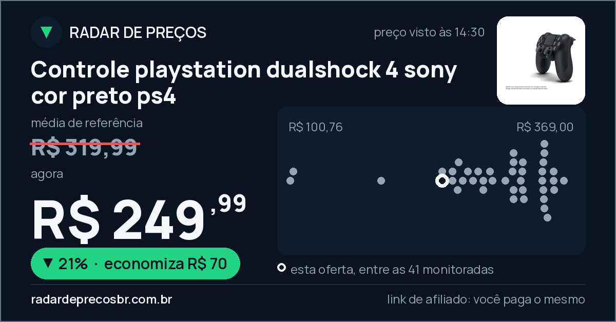 Controle playstation dualshock 4 sony cor preto ps4