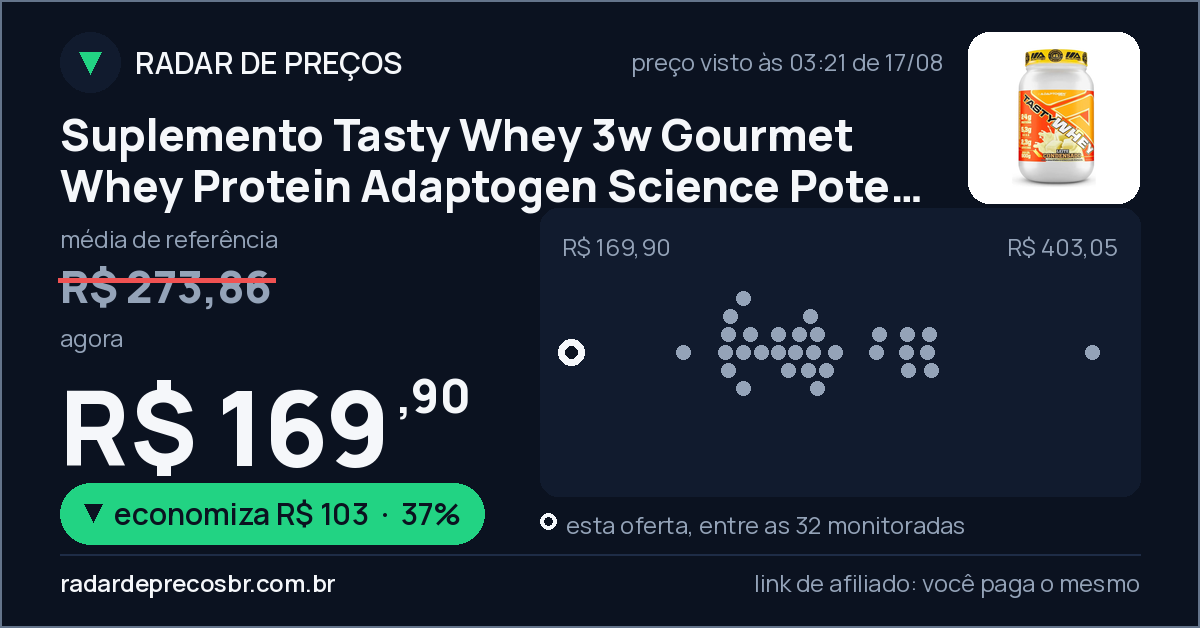 Suplemento Tasty Whey 3w Gourmet Whey Protein Adaptogen Science Pote 900g Sabor Leite Condensado