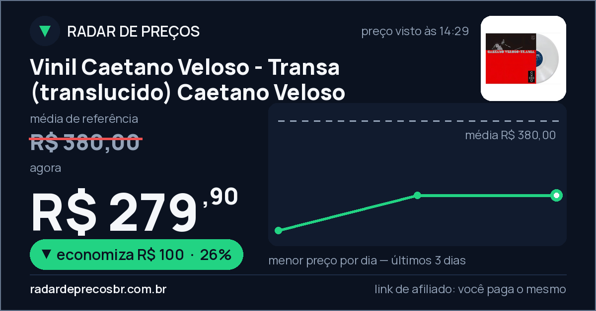 Vinil Caetano Veloso - Transa (translucido) Caetano Veloso