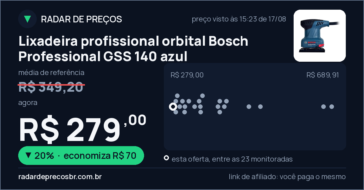 Lixadeira profissional orbital Bosch Professional GSS 140 azul