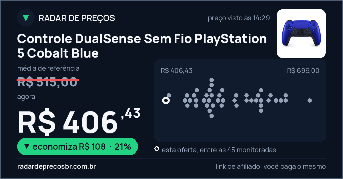 Controle DualSense Sem Fio PlayStation 5 Cobalt Blue