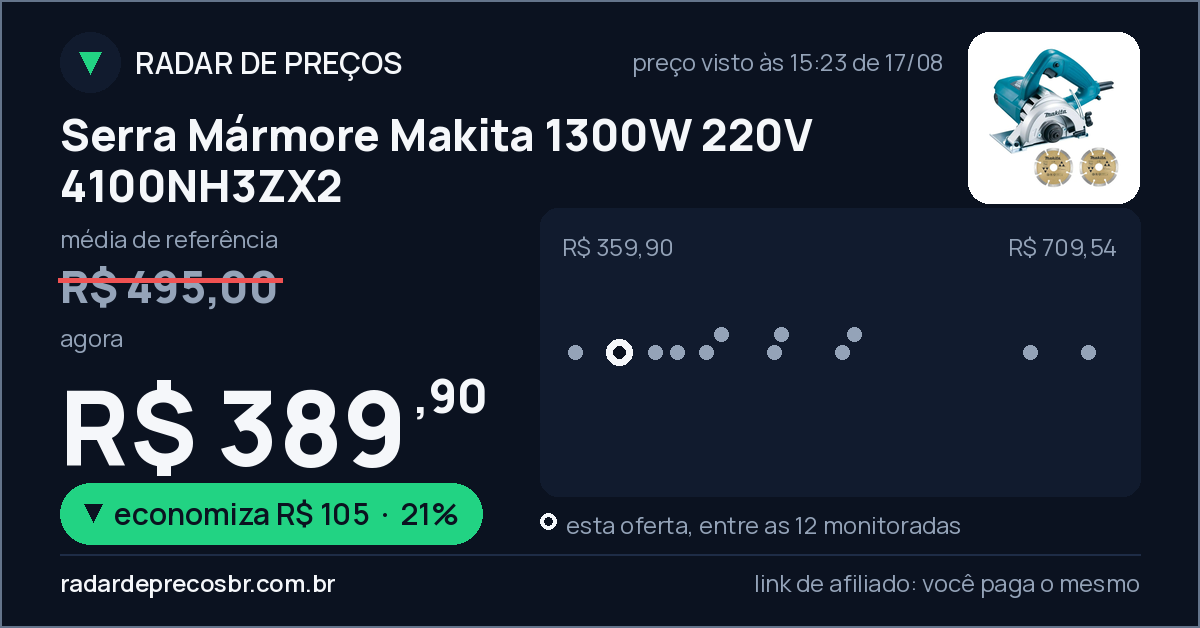 Serra Mármore Makita 1300W 220V 4100NH3ZX2