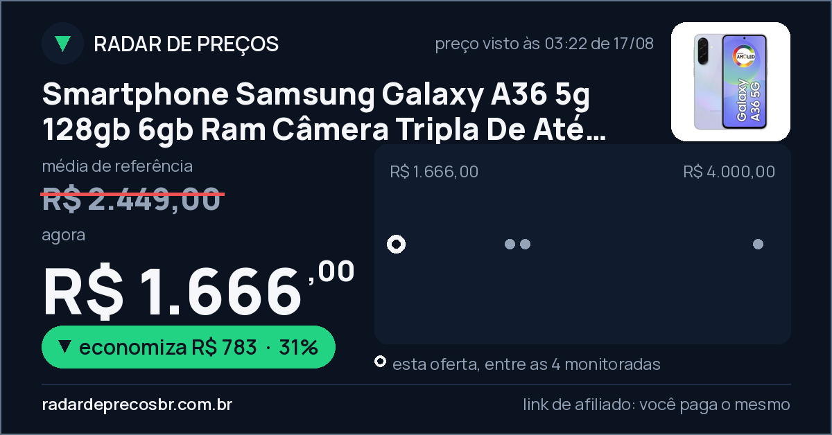 Smartphone Samsung Galaxy A36 5g 128gb 6gb Ram Câmera Tripla De Até 50mp Selfie De 12mp Ip67 Super Amoled 6.7'' Nfc Recursos Ai Android E Segurança Snapdragon - Violeta