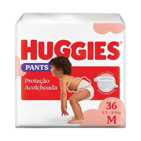 Huggies Fralda Pants Roupinha Proteção Acolchoada M - 36 Un