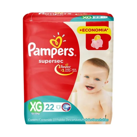 Fraldas Descartáveis Supersec Com 22 Unidades Tamanho XG Pampers