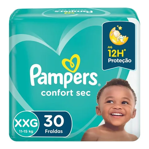 Fraldas Pampers Confort Sec XXG x 30 unidades