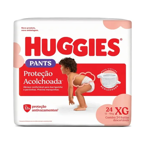 Huggies Fralda Pants Roupinha Proteção Acolchoada XG - 24 Un