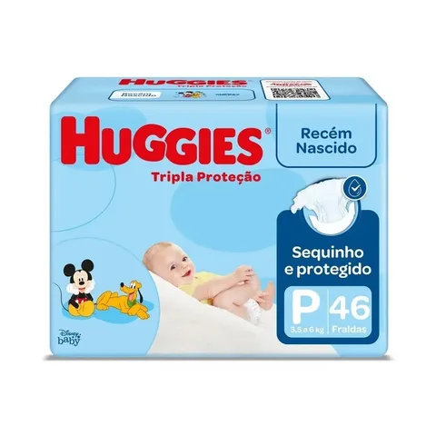 Pacote De Fraldas Tripla Proteção P Com 46 Unidades Huggies