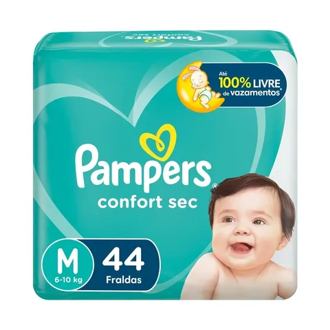 Fralda Pampers Confort Sec M 44 unidades