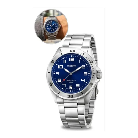 RELOGIO ORIENT MASCULINO ANALOGICO PRATEADO MBSS1155A D2SX