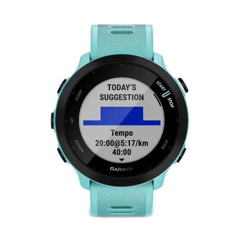 Smartwatch Garmin Forerunner Forerunner 55 tela de 1.04" com pulseira de silicone - cor aqua