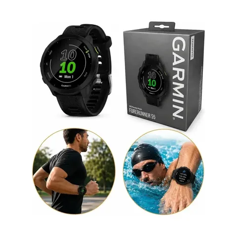 Relógio Garmin Forerunner 55 Monitor Cardíaco E Gps Preto