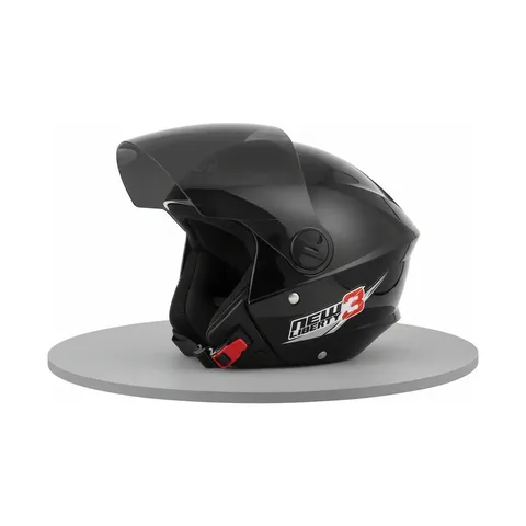 Capacete Pro Tork New Liberty Three aberto - Cor Preto Brilhante Tamanho 58