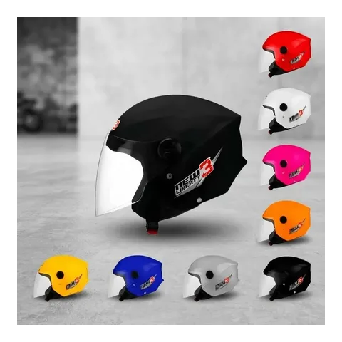 Capacete Moto Aberto Pro Tork New Liberty Three Preto Tamanho 60 Desenho Solid Viseira Cristal