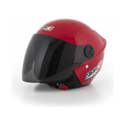 Capacete Moto Aberto Pro Tork New Liberty Three Vermelho Tamanho 58 Desenho Solid Viseira Cristal