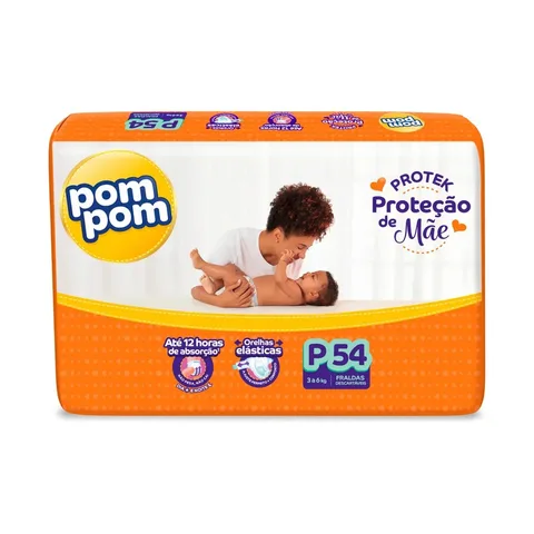Fraldas Pom Pom Protek P x 54 unidades