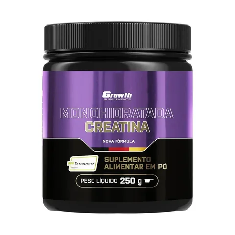 Creatina Creapure 250g Growth Supplements sem Sabor em Pó suplemento Esportivo