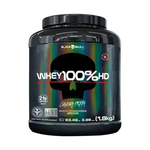 Whey 100% Hd Sabor Chocolate 1,8kg Black Skull