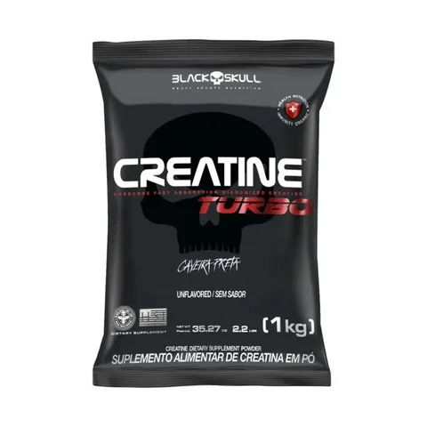 Creatina Turbo Refil 1kg Black Skull