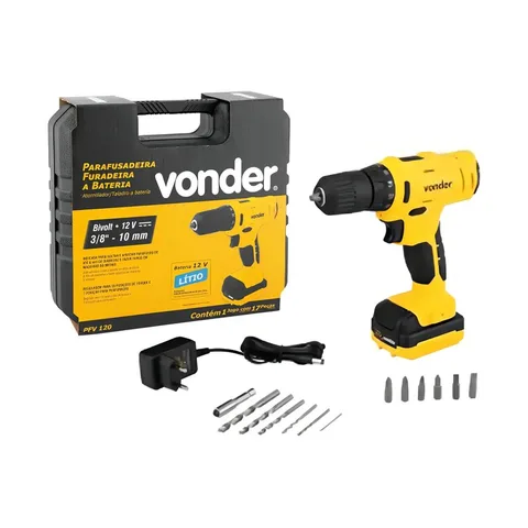 Parafusadeira Furadeira a Bateria 3/8" 12 V Pfv 120 Vonder