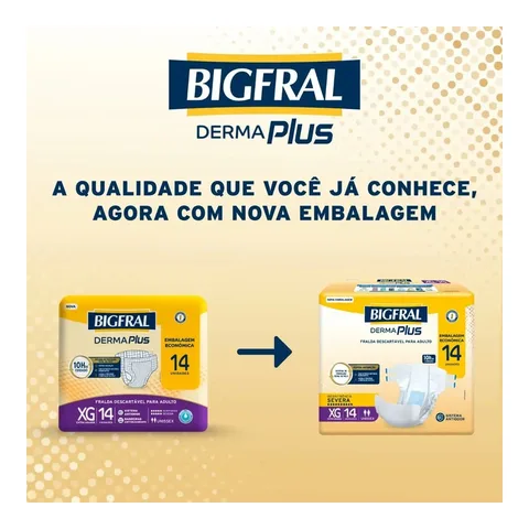 Fralda Bigfral Derma Plus Econômica Xg 14 Unidades