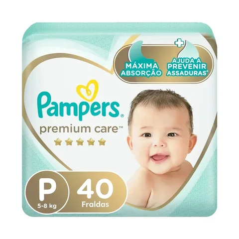 Fralda Pampers Premium Care Tamanho P 40 Unidades
