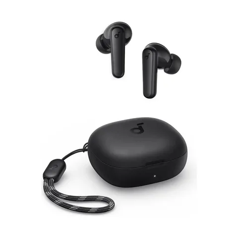 Fone De Ouvido Soundcore by Anker P20i Graves Poderosos e Impactantes Bluetooth 5.3 30H de Reprodução Resistência à Água 2 Mics IA para Chamadas Claras Personalização de Som via App Cor Preto