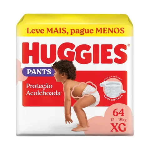 Huggies Fralda Pants Roupinha Proteção Acolchoada XG - 64 Un