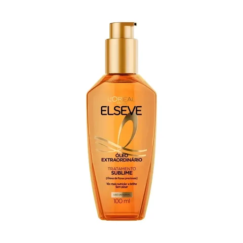 L'Oréal Paris Elseve Óleo Extraordinário 100ml - Leave In Anti Frizz Protetor Térmico Tratamento Reconstrutor Para Todos Os Tipos De Cabelo
