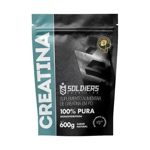 Creatina 600g Suplemento Monohidratada em pó 100% Pura - Soldiers Nutrition