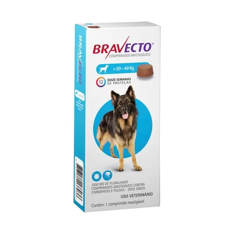 Antipulgas, Carrapato Msd Bravecto De 20 A 40 Kg