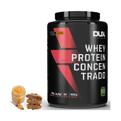 Dux Nutrition Whey Protein Concentrado Pote 900g Sabor Butter Cookies