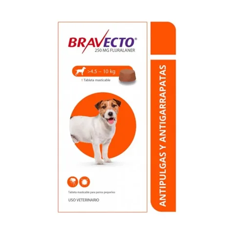 Bravecto Dog Flea Control 4,5 a 10 kg x 1 comprimido