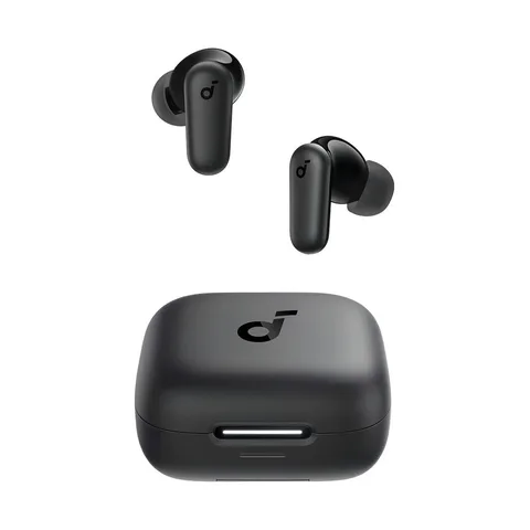 Fone de Ouvido Bluetooth 5.4 soundcore P30i da Anker, Cancelamento de Ruído Adaptativo, Graves Poderosos, 45H de Reprodução, Estojo 2-em-1 com Suporte para Celular, IP54, Fone sem fio TWS, Preto