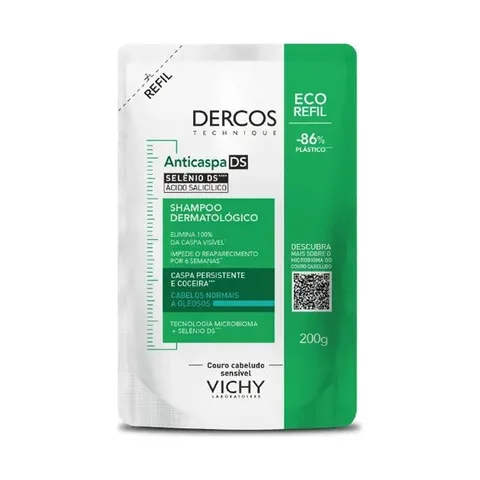 Shampoo Anticaspa Cabelos Normais a Oleosos, Dercos DS Vichy, 200g