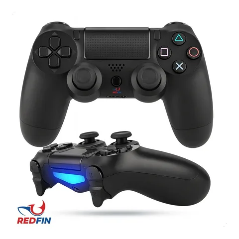 Controle Sem Fio Joystick Bluetooth Para Ps4 Videogame Tv Samsung Pc P4 Ps 4 Dual Shock Manete Pc Gamer Tv Smart Controle Bluetooth Celular Headset Sem Fio Com P2 Marca Redfin