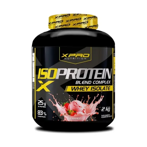 Whey Protein Iso Blend Complex Morango 2kg Zero Açúcar - XPro Nutrition