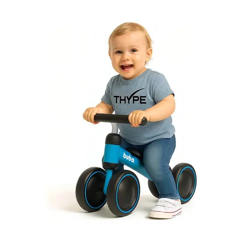 Bicicleta de Equilíbrio Infantil THYPE PREMIUM 4 Rodas Sem Pedal Azul