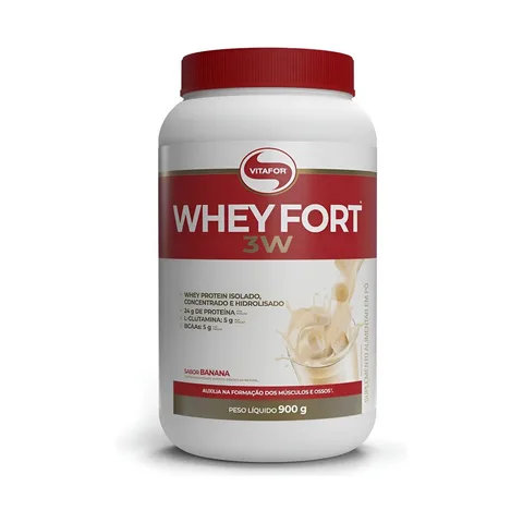 Whey Fort 3w Banana 900g Vitafor Banana
