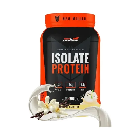 Suplemento Proteína Bovina Carne Isolada 900g New Millen Sabor Baunilha