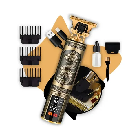 Maquina Barbear Maquininha Dragao Cortar Cabelo Barba Elétrica Aparador Depilador Intimo Pelos Masculino - Crowley
