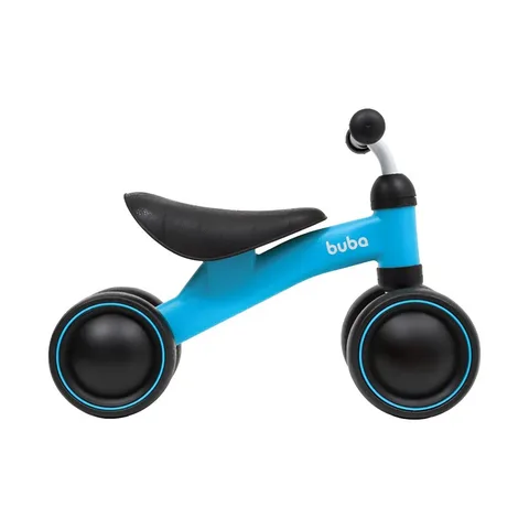 Bicicleta De Equilíbrio 4 Rodas Bebê Sem Pedal Infantil Buba Azul