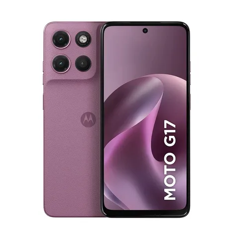 Smartphone Motorola Moto G17 4g - 128gb 4gb Ram + 8gb Ram Boost, Camera 50mp Sony Lytia 600, Tela Fhd+ 60hz, Bateria 5200 Mah - Rosa