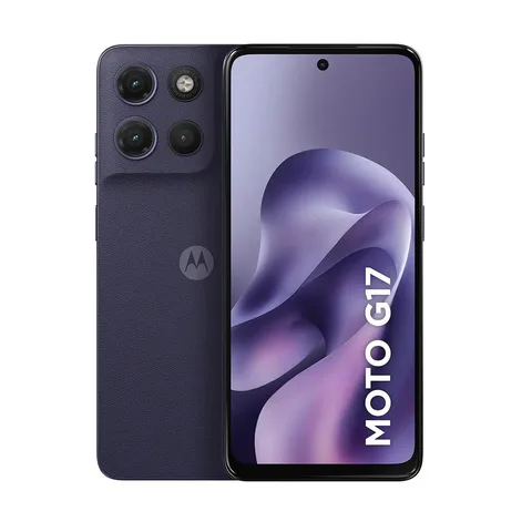 Smartphone Motorola Moto G17 4g - 256gb 12gb (4gb Ram + 8gb Ram Boost), Camera 50mp Sony Lytia 600, Tela Fhd+ 60hz, Bateria 5200 Mah - Roxo