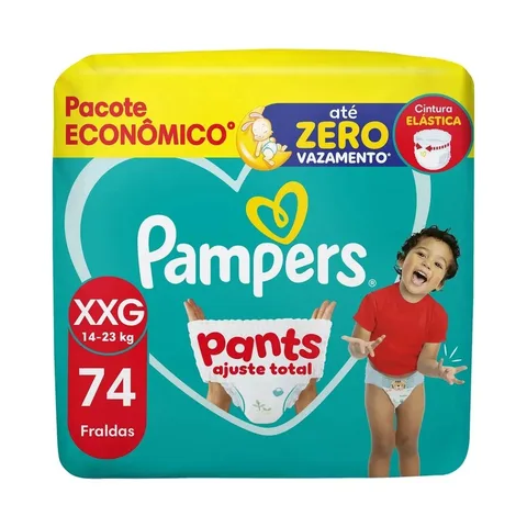 Fralda Pants Ajuste Total Tamanho XXG 74 Unidades Pampers