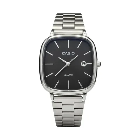 Relógio Casio Vintage A138 Retrô Aço Inox Edição Limitada Prateado Preto