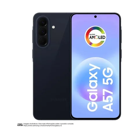 Celular Samsung Galaxy A57 5g 256gb, 8gb Ram, Recursos Ai Azul-escuro
