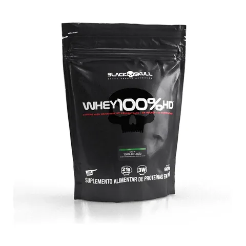 Refill Whey 100% Hd Sabores I 900g I Black Skull Torta E Limão