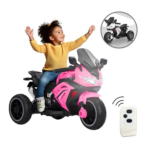Moto Elétrica Infantil com Controle Remoto Menino Motinha Triciclo Passeio Brinquedo