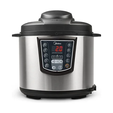 Panela De Pressão Elétrica 6L Digital Midea PPA71/72 Inox